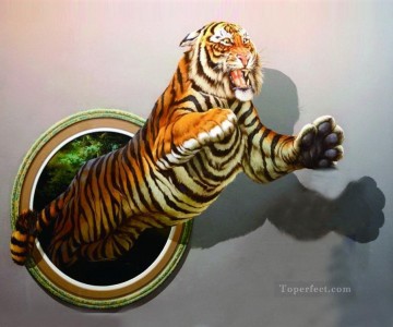 トラのうなり声 3D Oil Paintings